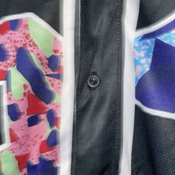 90s Baseball Jersey women’s men’s Hip Hop Unisex’s Bel Air Black M - Picture 9 of 9